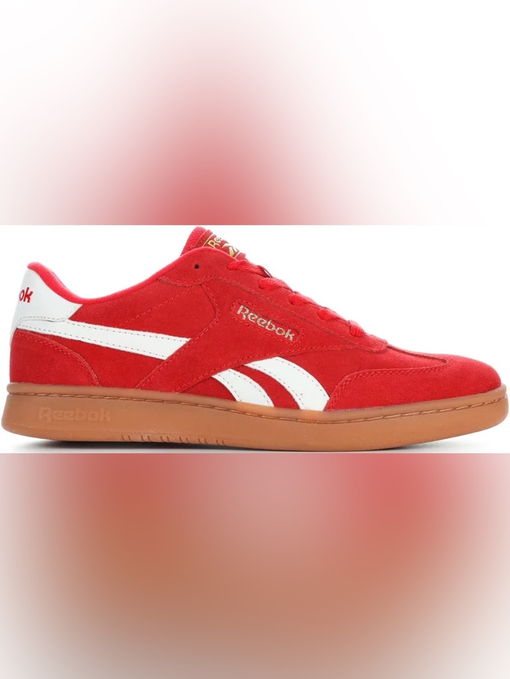 Reebok Court Advance Red Suede Sneakers Gum Sole | Women’s 8.5